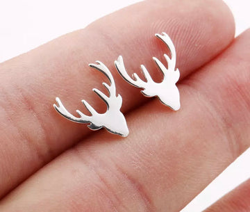 1 Pair, Stainless Steel Reindeer Stud Ear Finding II - Choose Your Colour